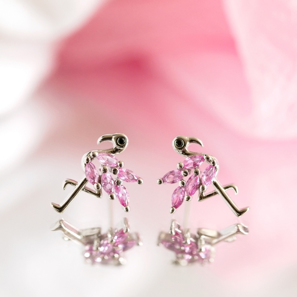 Pink Flamingo Studs - Picture 2 of 9